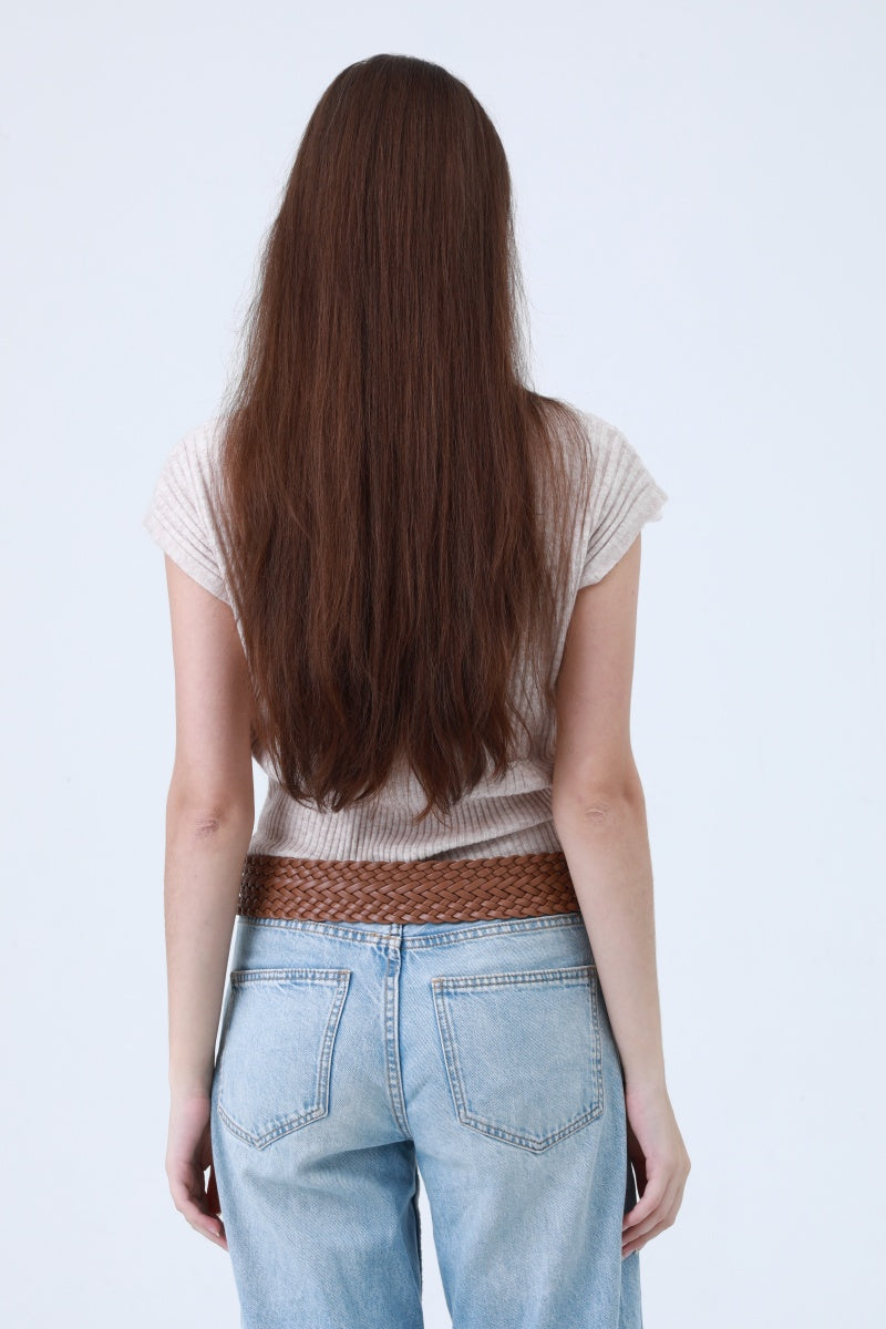 Wide Braided Belt – Gold Oval Buckle Statement Piece - NeoKira Unlimited