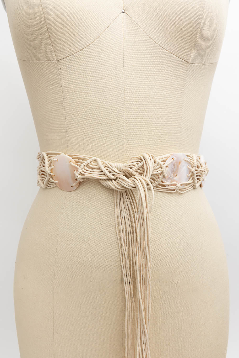Bohemian Macramé Belt – Handwoven with Seashell Accents - NeoKira Unlimited
