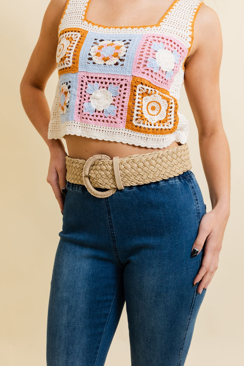 Raffia Woven Braided Belt - NeoKira Unlimited