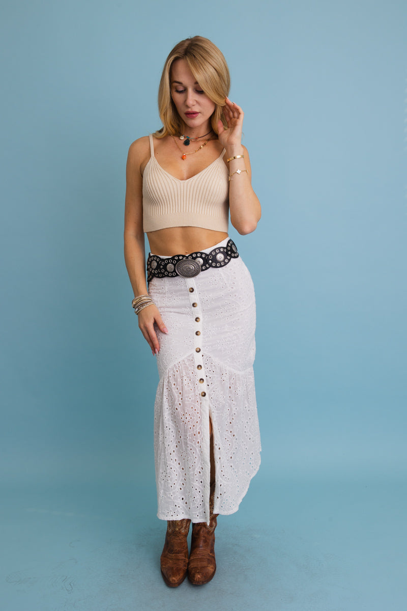 90s Style Boho Eyelet Oval Disc Belt - NeoKira Unlimited