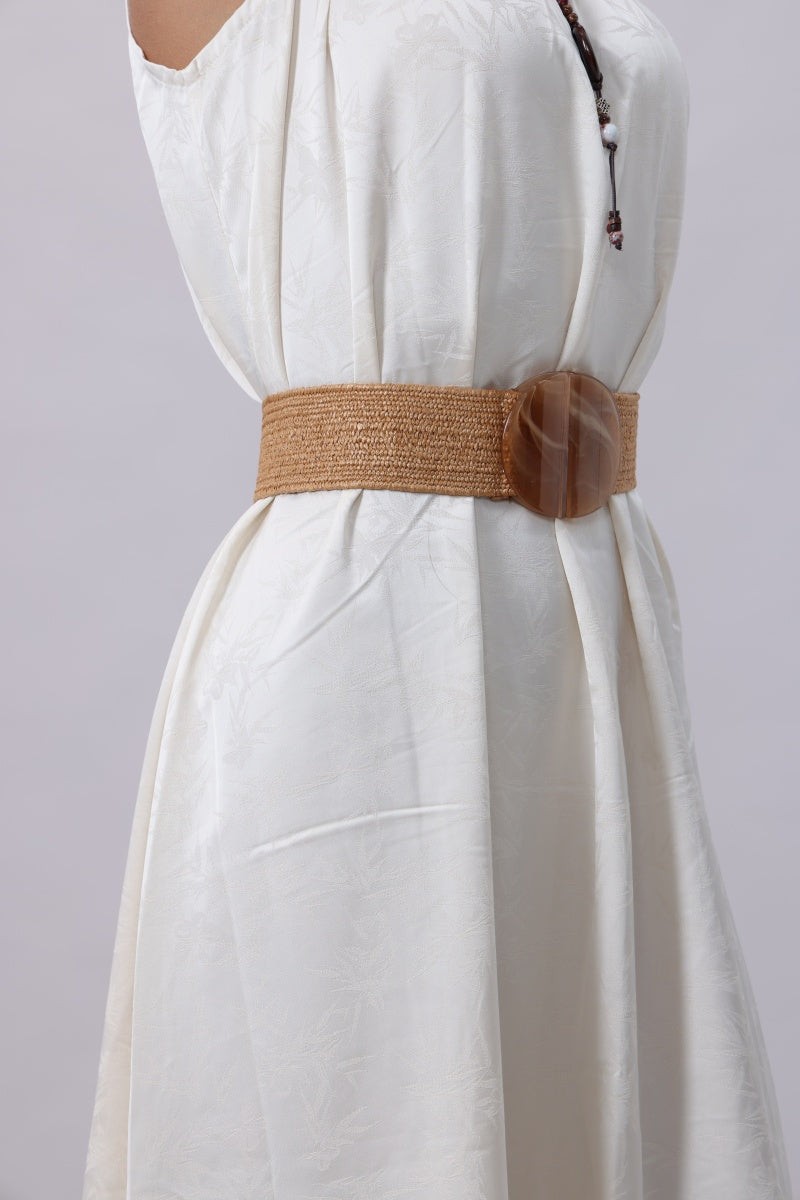 Resort Eco Chic Woven Belt with Buckle - NeoKira Unlimited