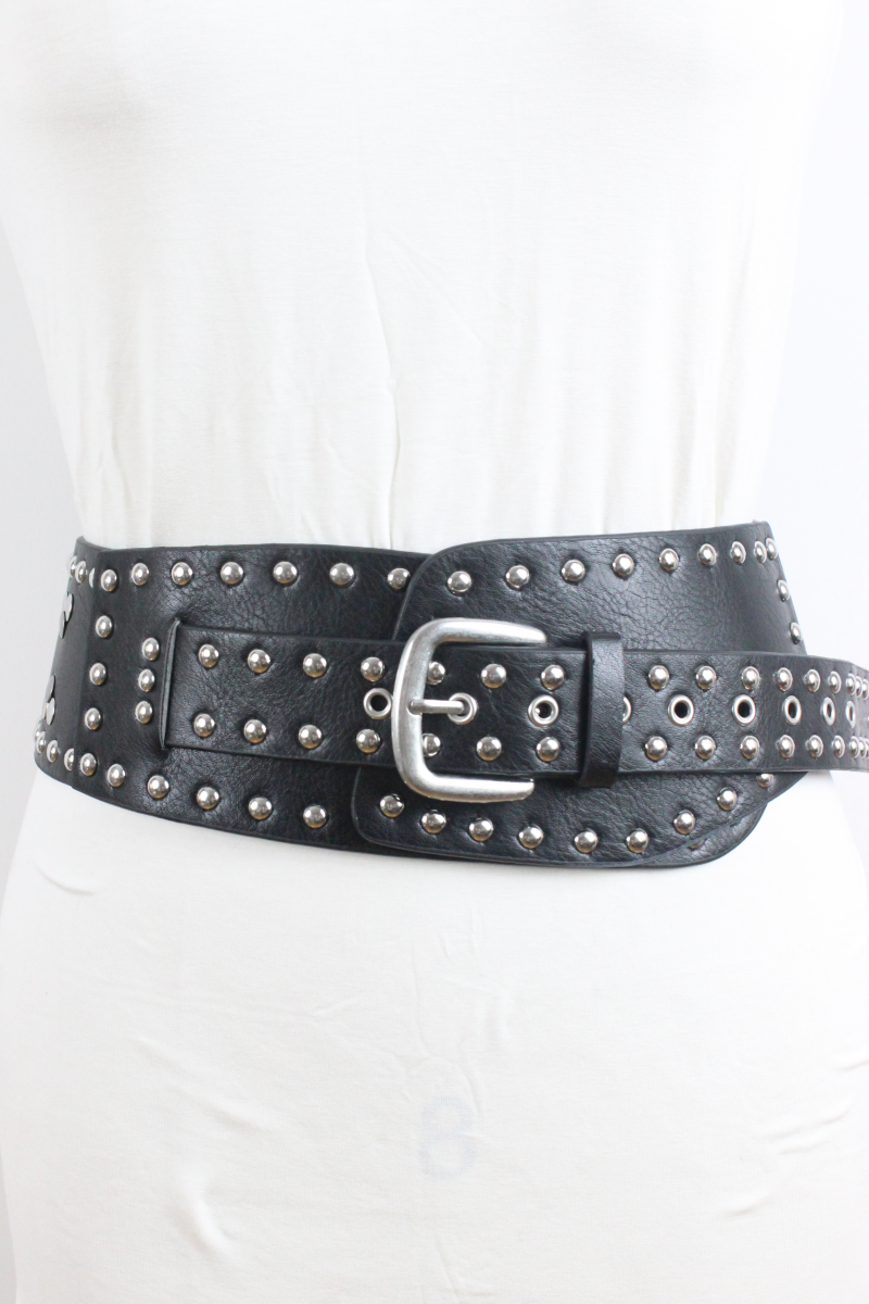 Studded Western Wide Belt – Bold Cowboy Waistband - NeoKira Unlimited
