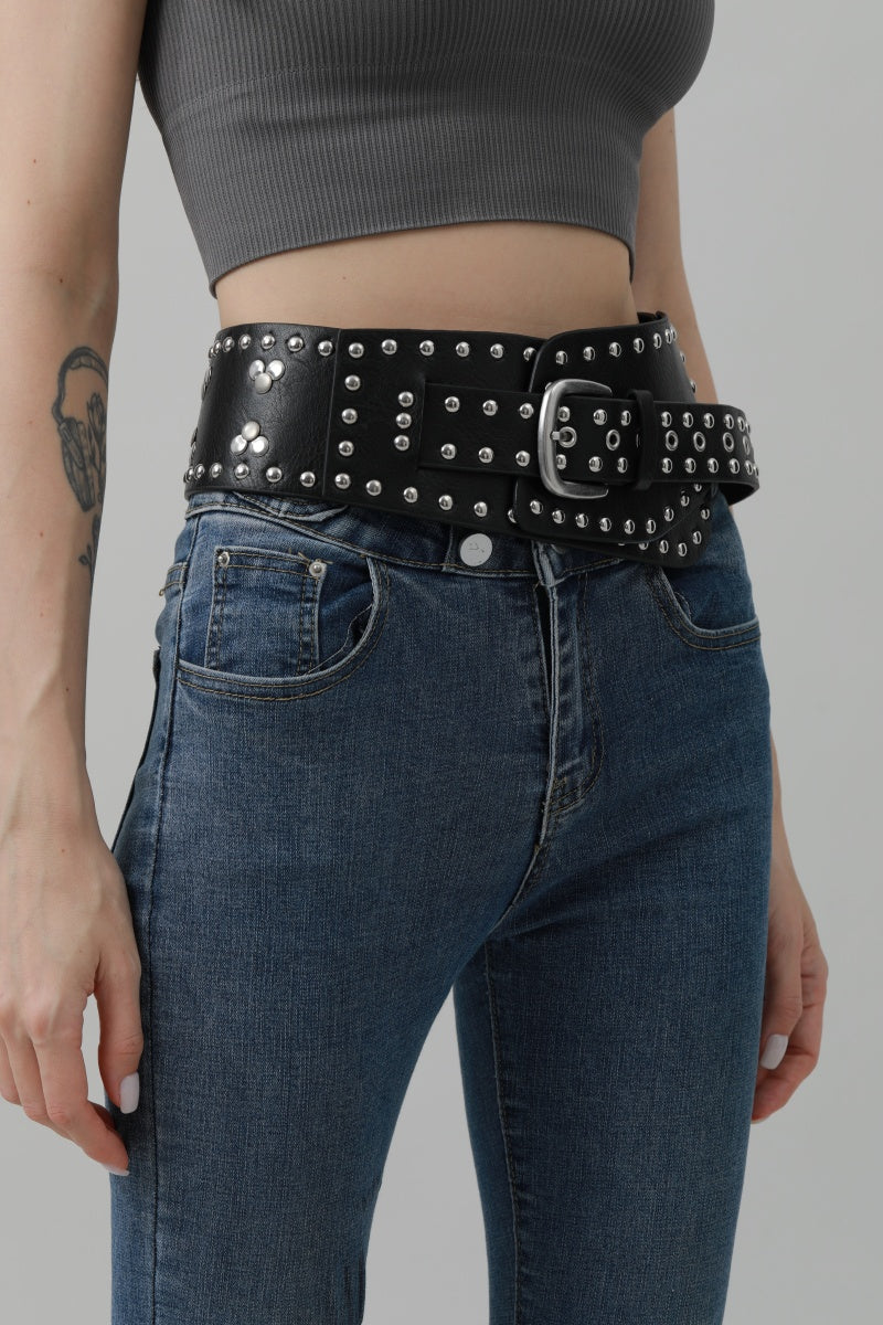 Studded Western Wide Belt – Bold Cowboy Waistband - NeoKira Unlimited