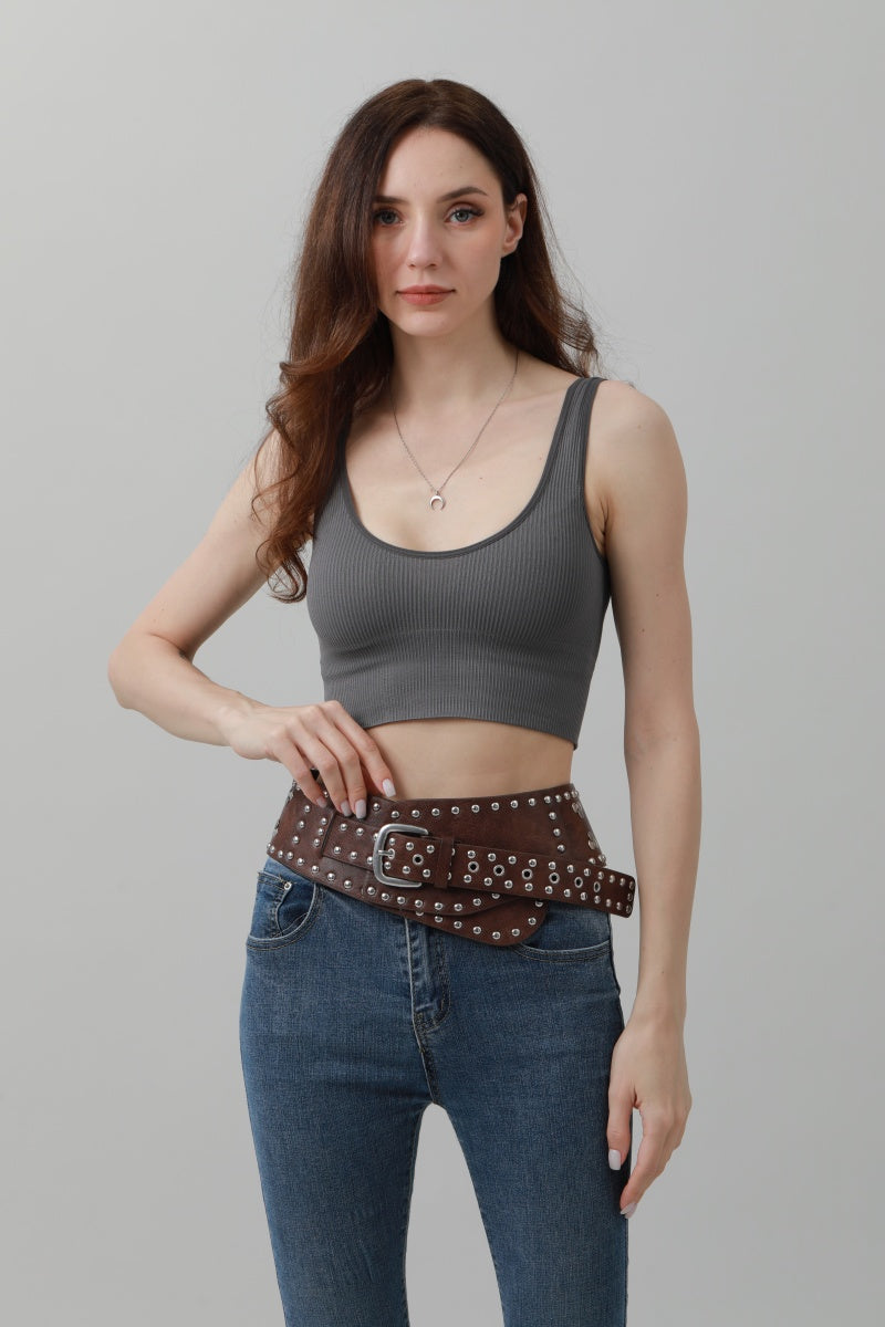 Studded Western Wide Belt – Bold Cowboy Waistband - NeoKira Unlimited