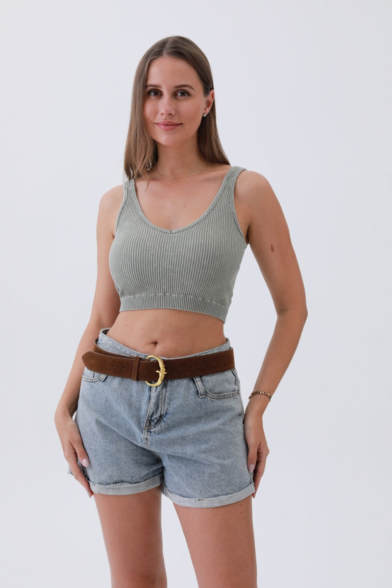 Chic Modern Suede Belt – Gold Circle Buckle for Effortless Style ✨💫 - NeoKira Unlimited