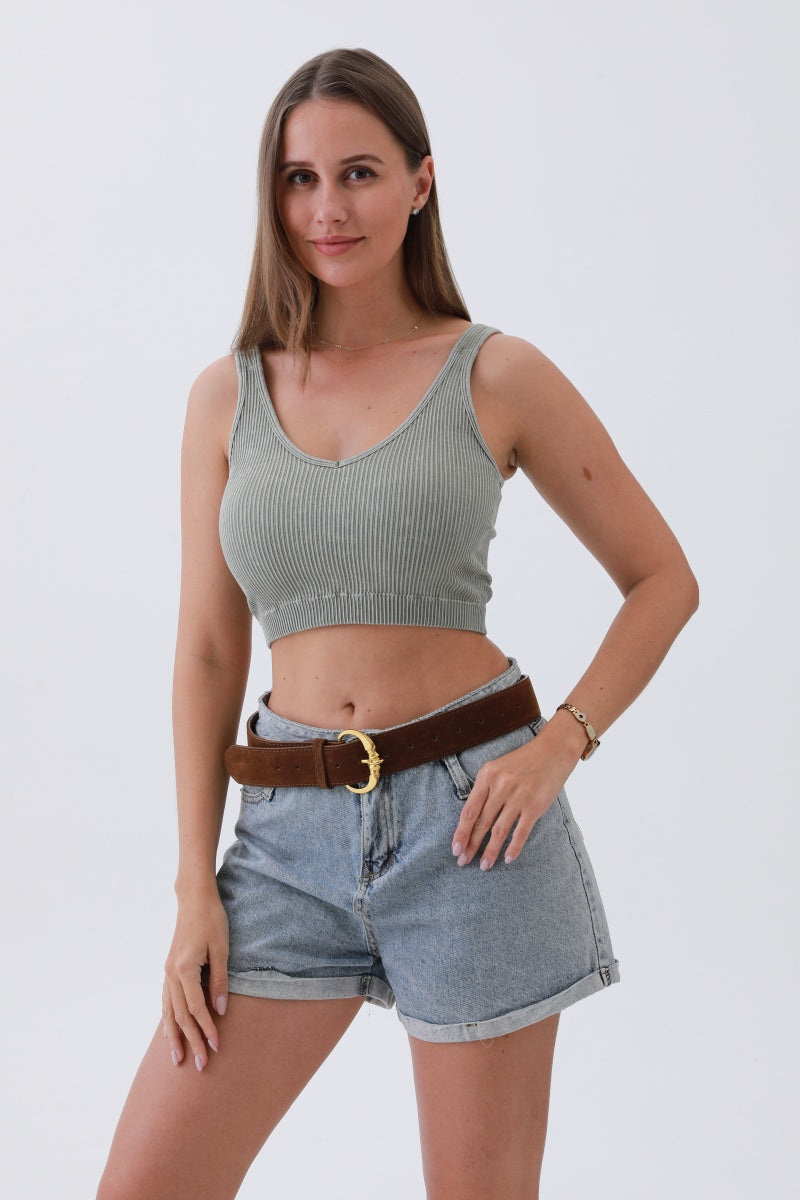 Chic Modern Suede Belt – Gold Circle Buckle for Effortless Style - NeoKira Unlimited