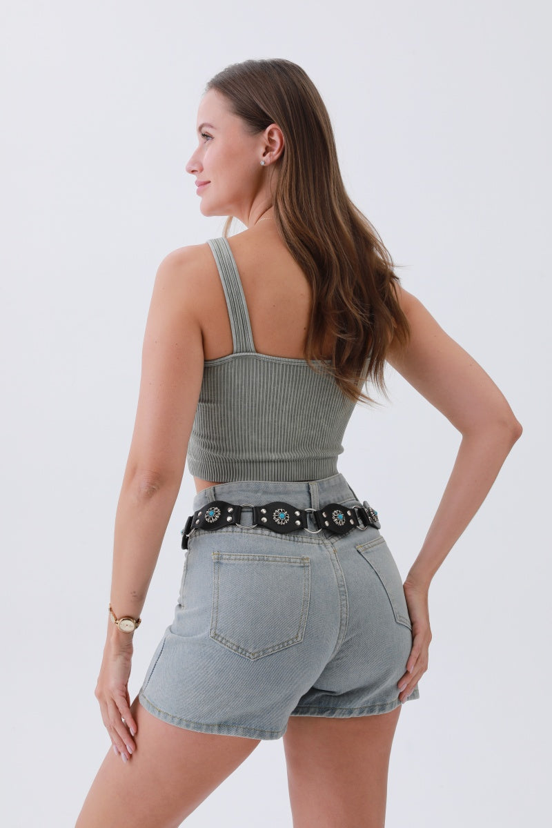 Bohemian Celestial Turquoise Belt – Vintage Style, Celestial Charm - NeoKira Unlimited