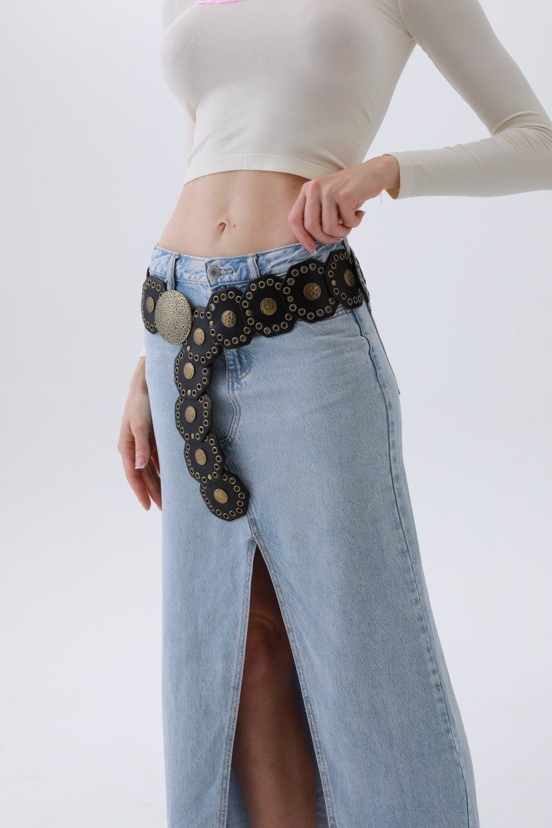 Classic Western Leather Belt – Vintage Cowboy Style - NeoKira Unlimited