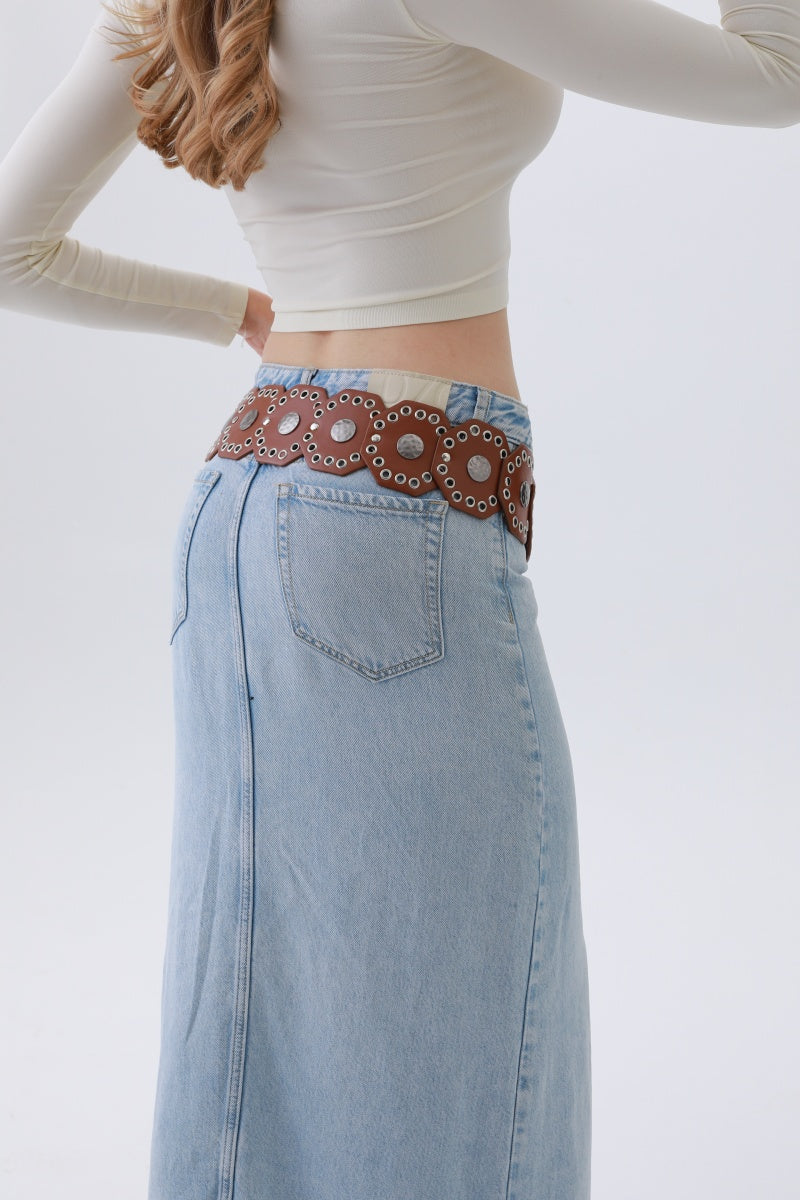 Classic Western Leather Belt – Vintage Cowboy Style - NeoKira Unlimited