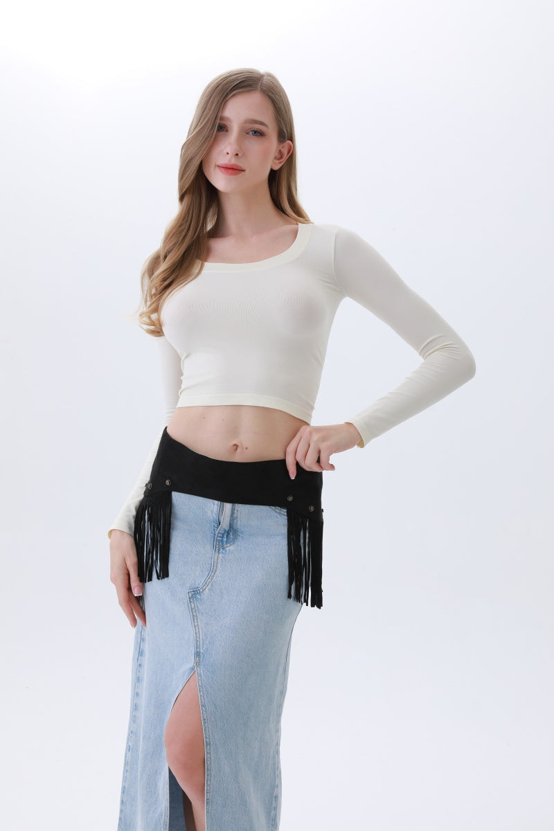 Boho Punk Corset Belt – Fringe & Studded Statement - NeoKira Unlimited