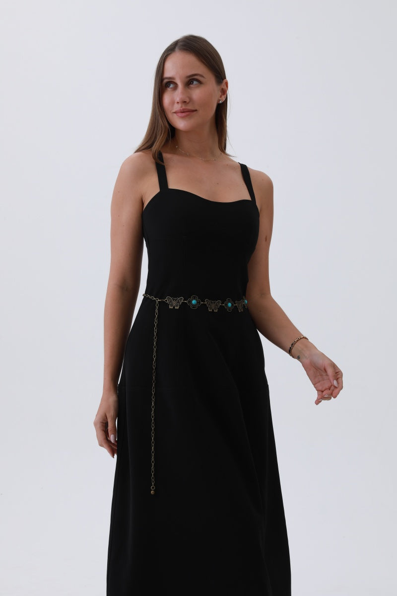 Boho Butterfly Chain Belt – Vintage Western Waist Accent - NeoKira Unlimited