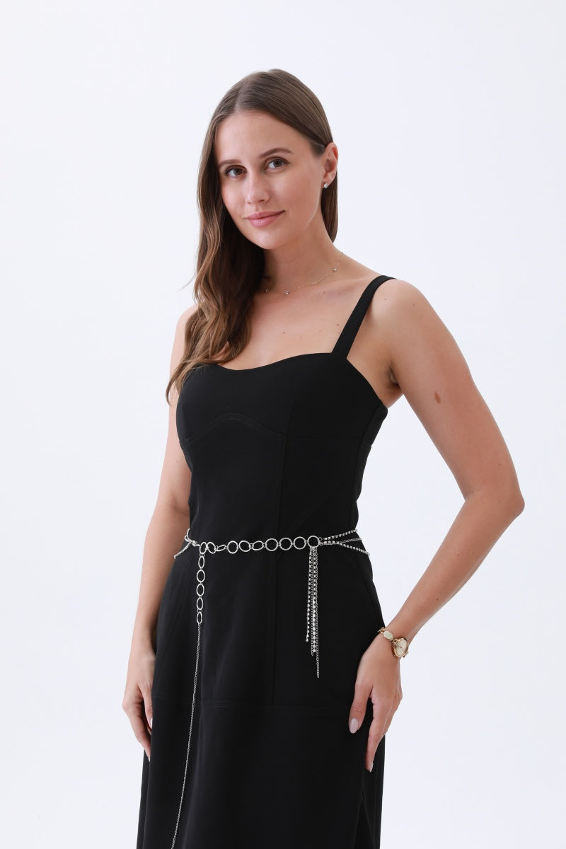 Triple-Layer Rhinestone Belt – Chain & Tassel Bohemian Glam&nbsp; - NeoKira Unlimited