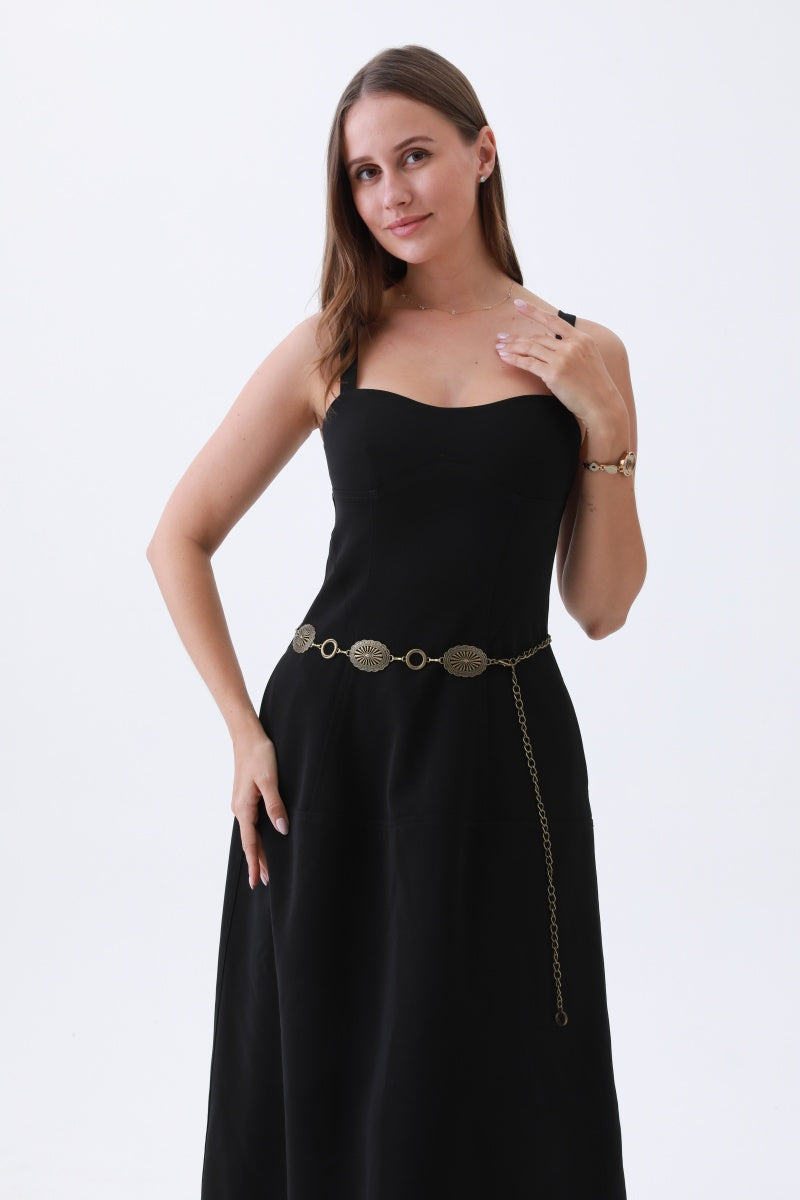 Western Chain Link Belt – Edgy Oval & O-Ring Buckle - NeoKira Unlimited