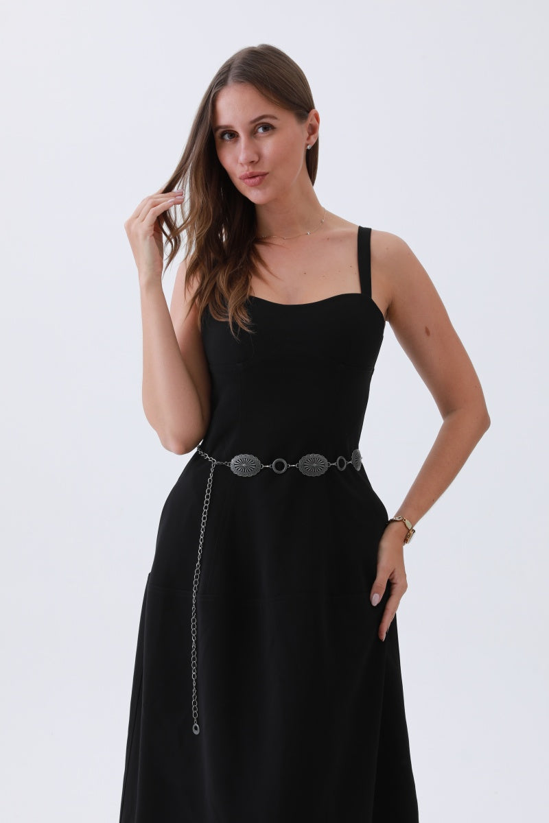 Western Chain Link Belt – Edgy Oval & O-Ring Buckle - NeoKira Unlimited
