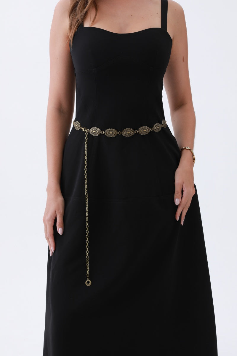 Vintage Oval Buckle Belt – Western Chain Strap Design - NeoKira Unlimited