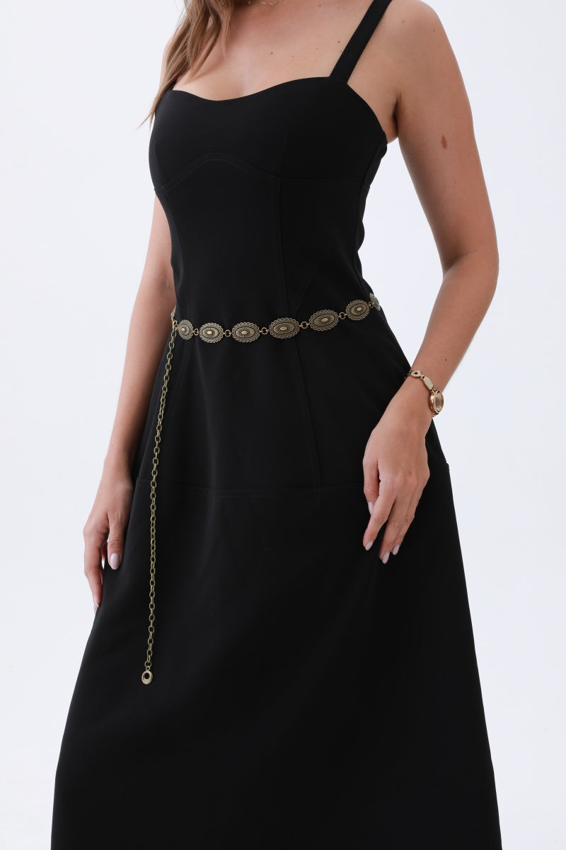 Vintage Oval Buckle Belt – Western Chain Strap Design - NeoKira Unlimited