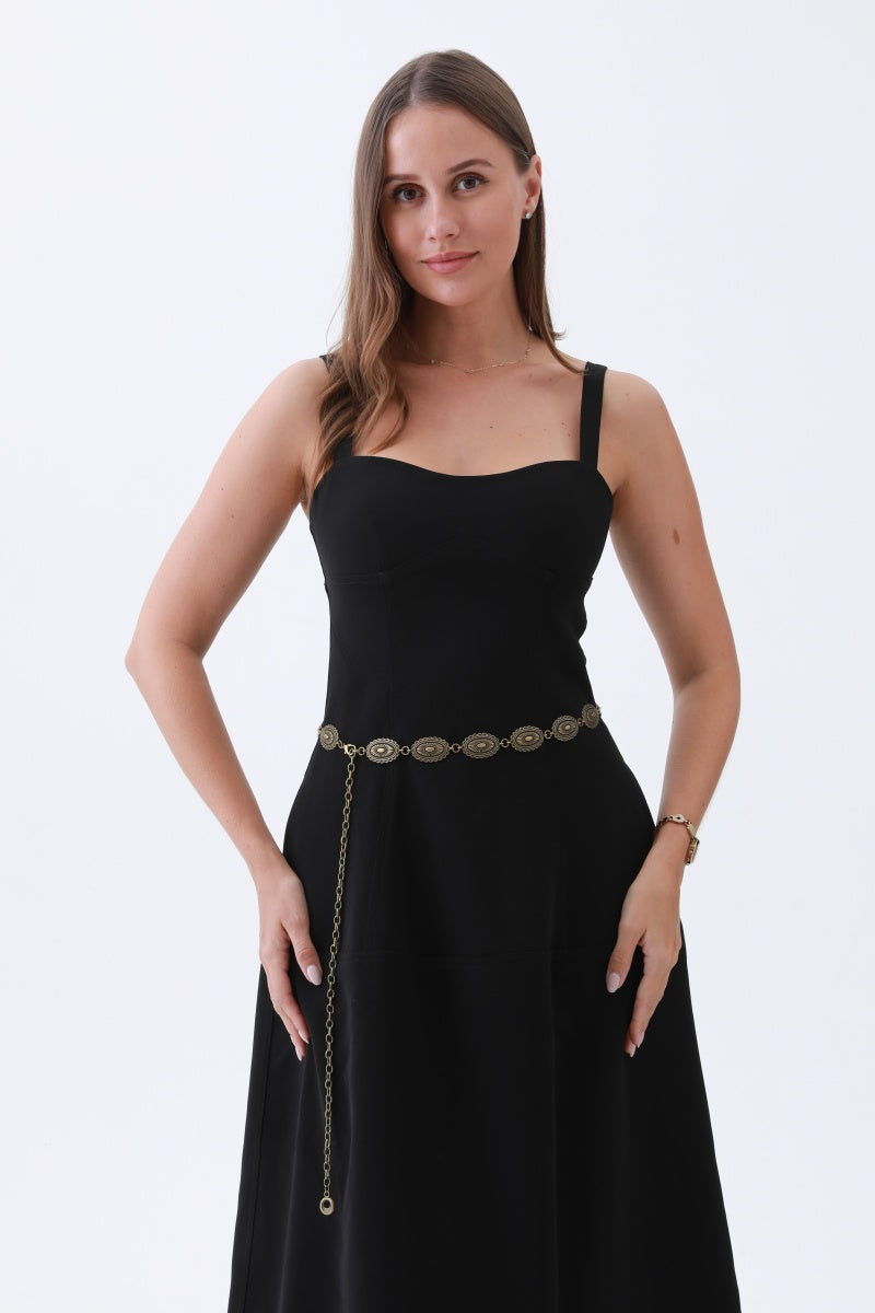 Vintage Oval Buckle Belt – Western Chain Strap Design - NeoKira Unlimited