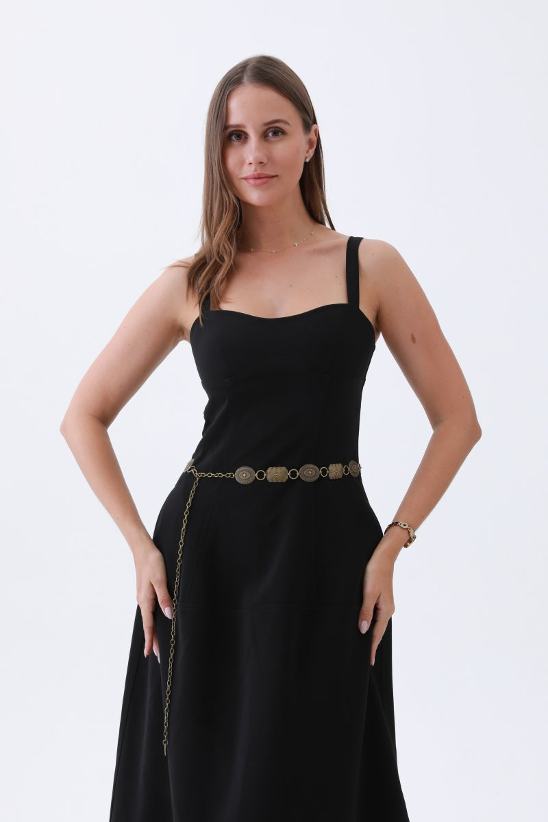 Geometric Western Belt – Vintage Chain & Cowboy Charm - NeoKira Unlimited