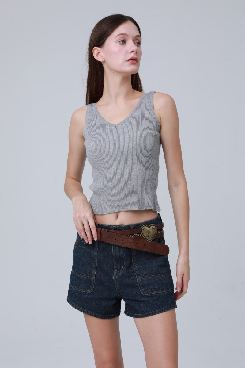 Vintage Western Belt – Faux Leather with Heart & Chain Accent - NeoKira Unlimited