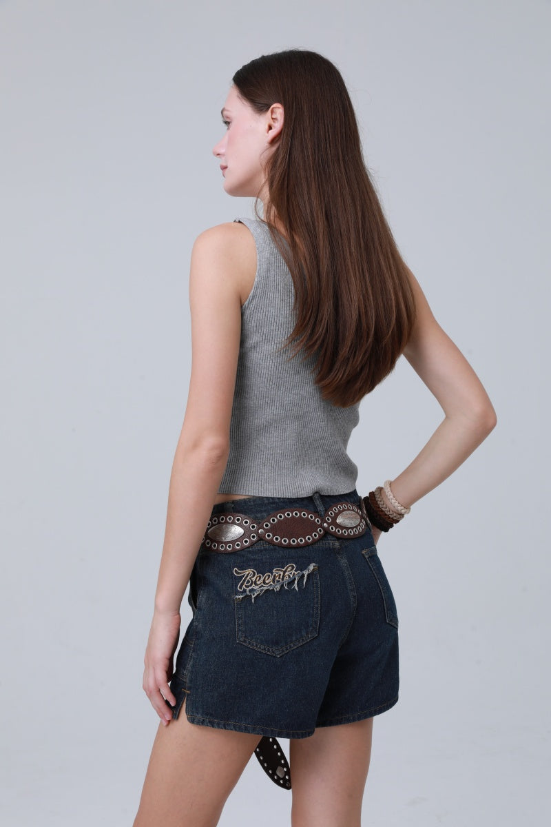 Boho Western Belt – Vintage Turquoise Inlaid Buckle 🌵💎 - NeoKira Unlimited