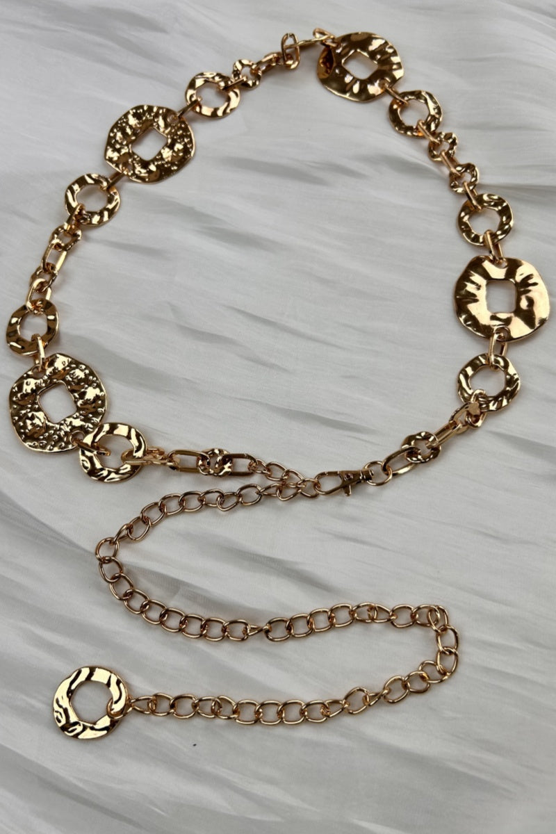 Hollow-Out Disc Waist Chain – Lightweight Metal Accent 🥗 - NeoKira Unlimited