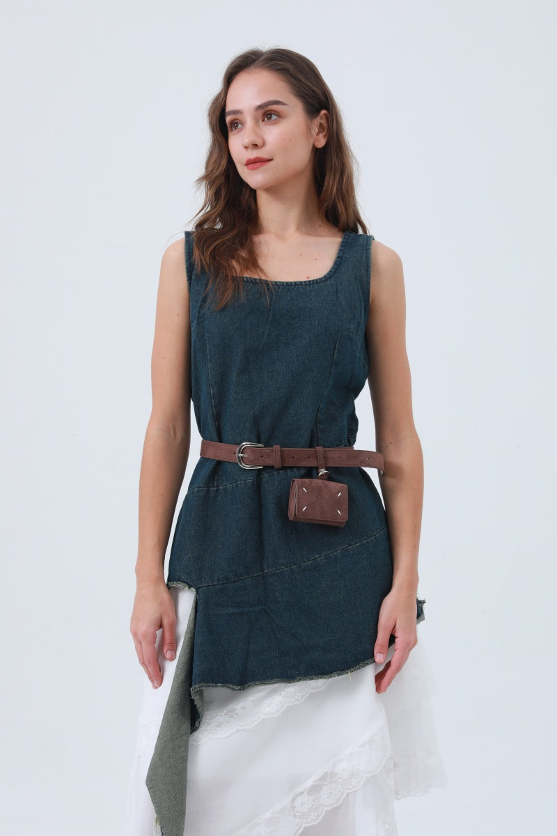 Vintage Belt with Attached Mini Wallet – Functional & Retro Style - NeoKira Unlimited