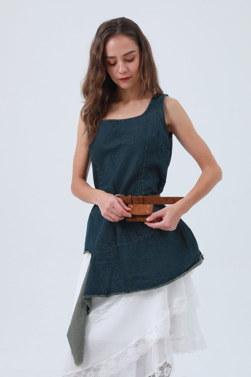 Vintage Belt with Attached Mini Wallet – Functional & Retro Style - NeoKira Unlimited
