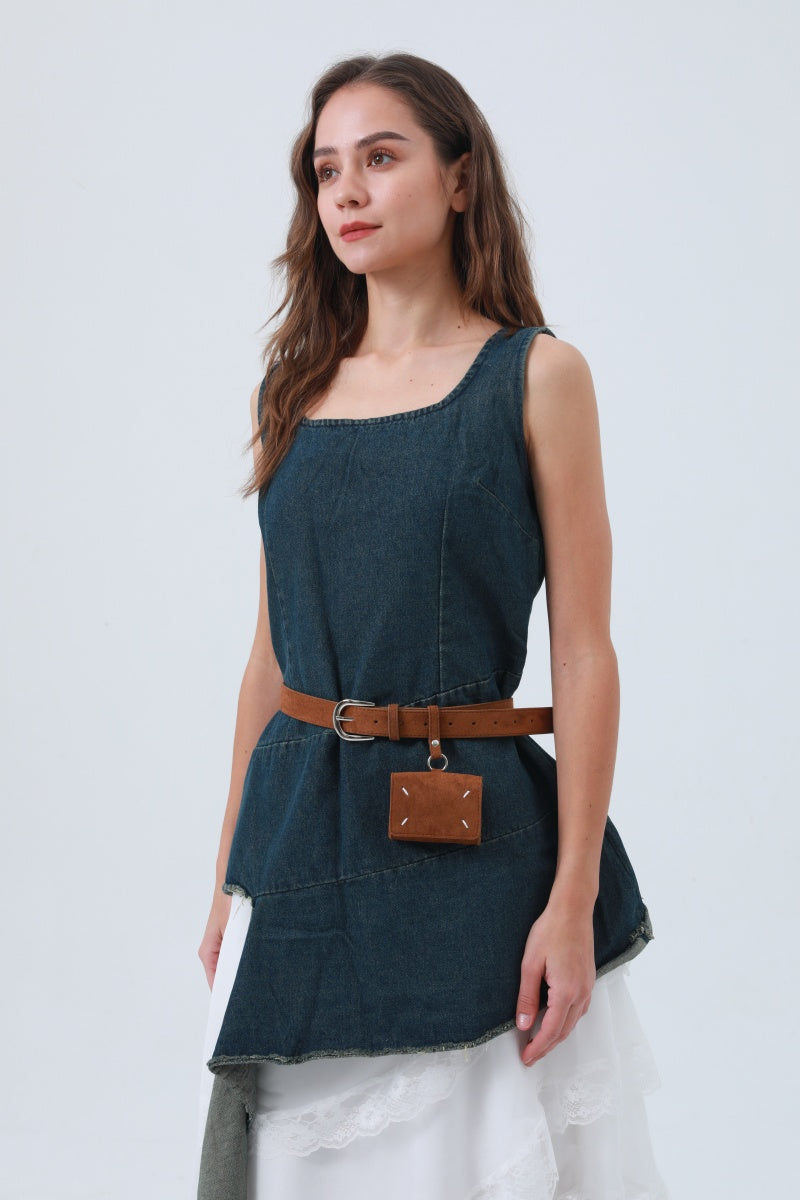 Vintage Belt with Attached Mini Wallet – Functional & Retro Style - NeoKira Unlimited