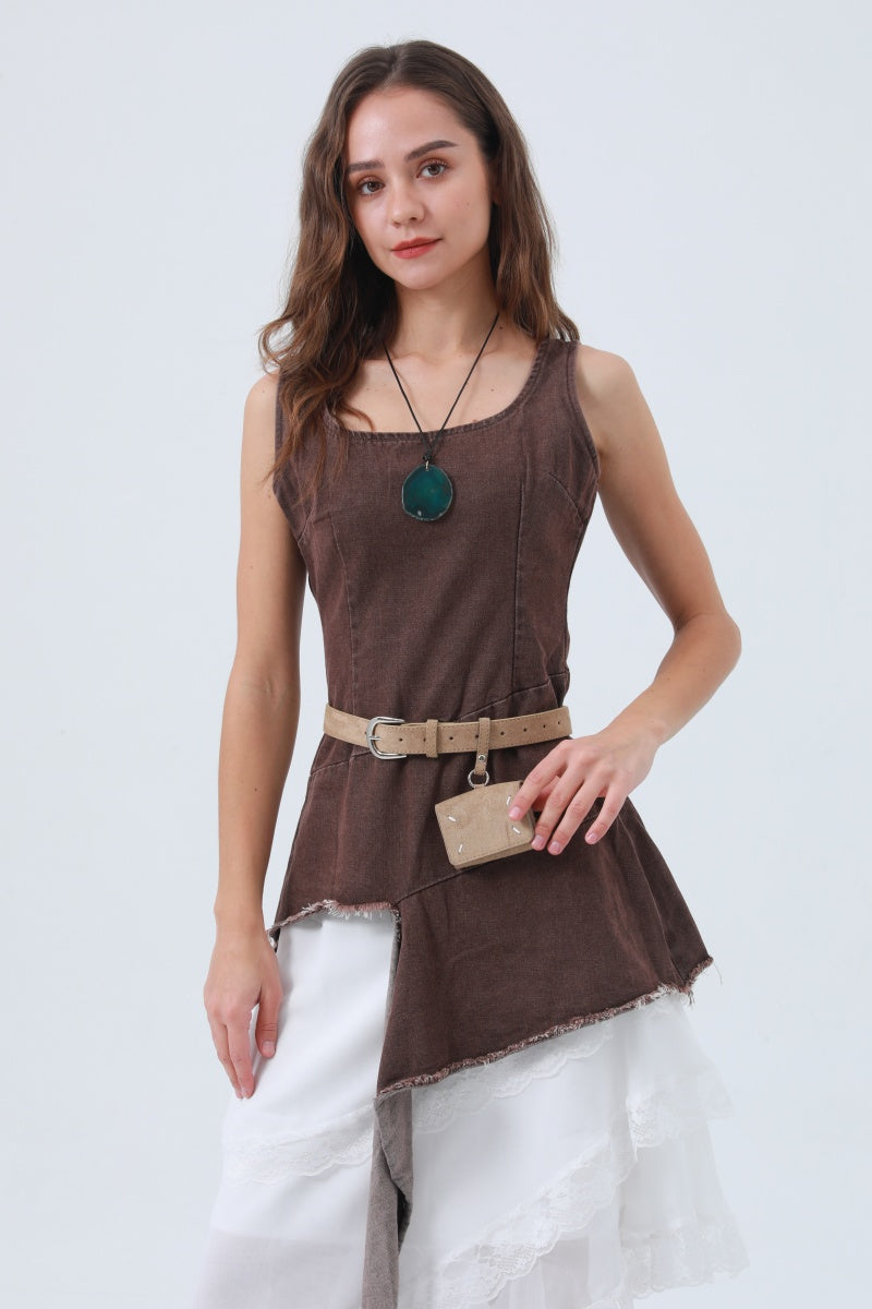 Vintage Belt with Attached Mini Wallet – Functional & Retro Style - NeoKira Unlimited