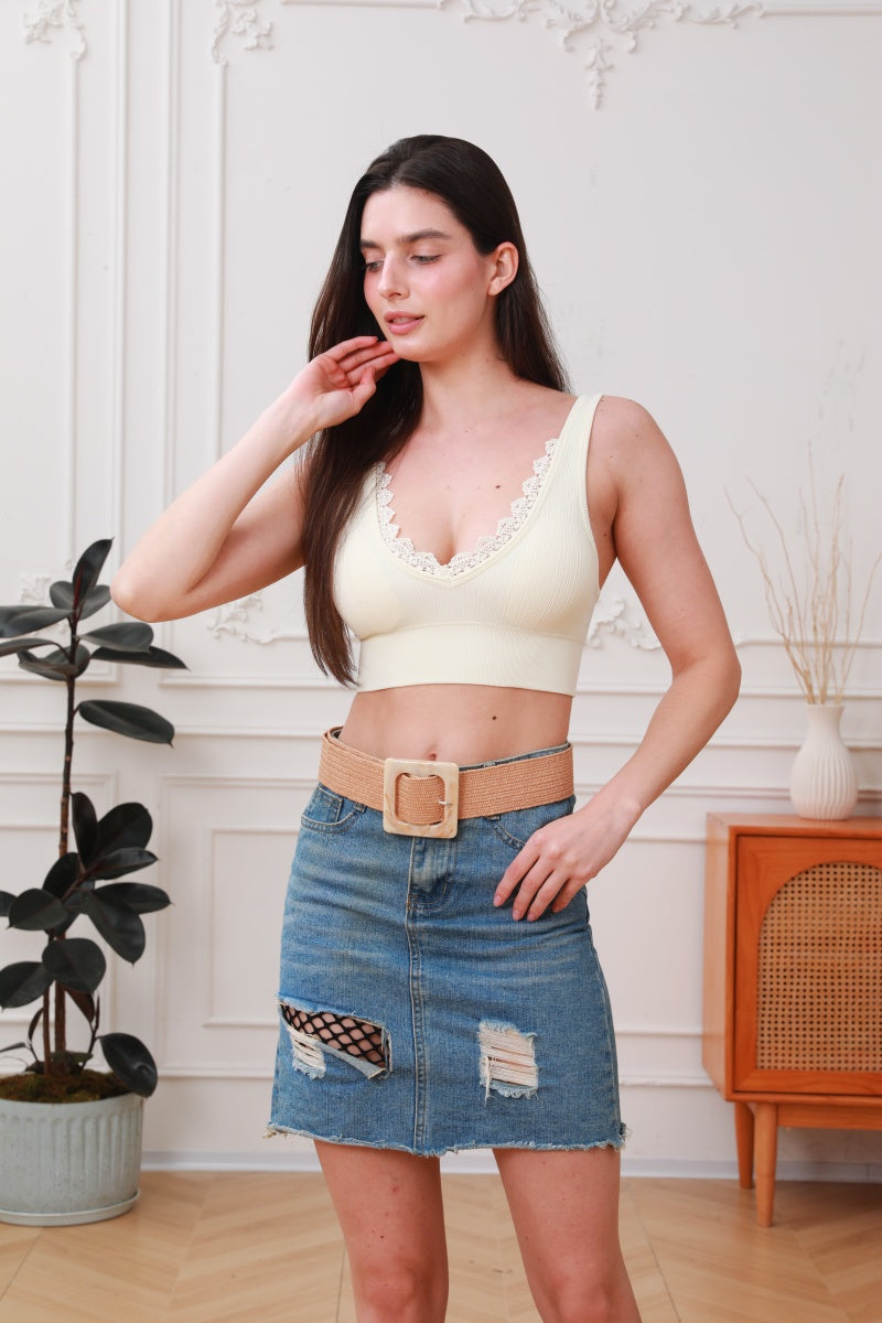 Artisan Marbled Square Buckle Stretch Waist Belt - NeoKira Unlimited