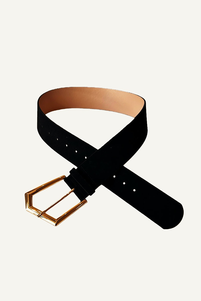 Wild West Chic: Wide Suede Belt - NeoKira Unlimited