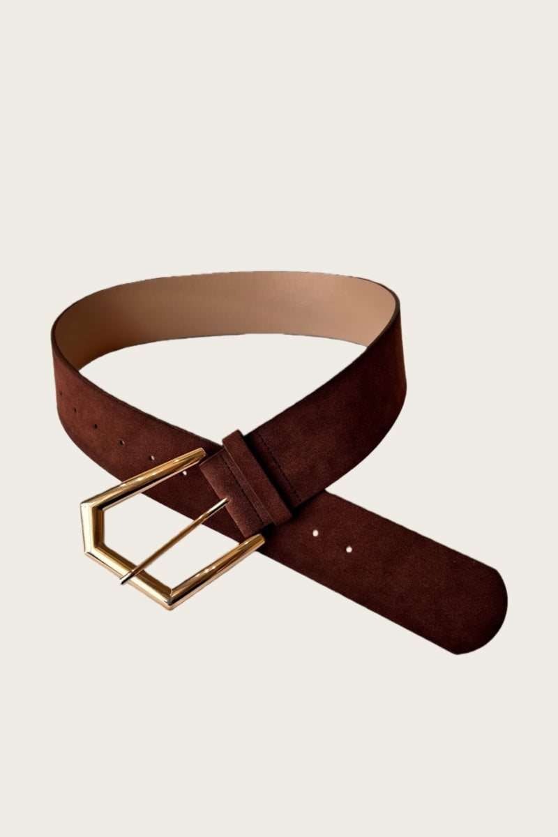 Wild West Chic: Wide Suede Belt - NeoKira Unlimited