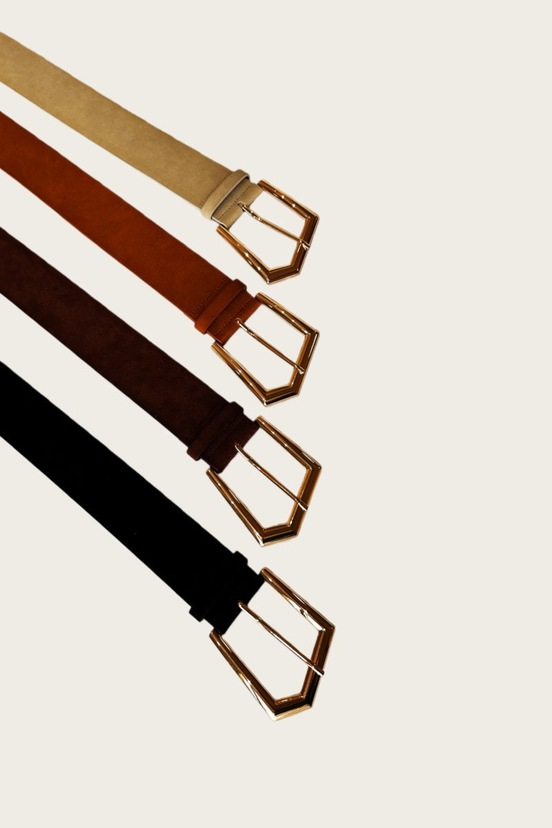 Wild West Chic: Wide Suede Belt - NeoKira Unlimited