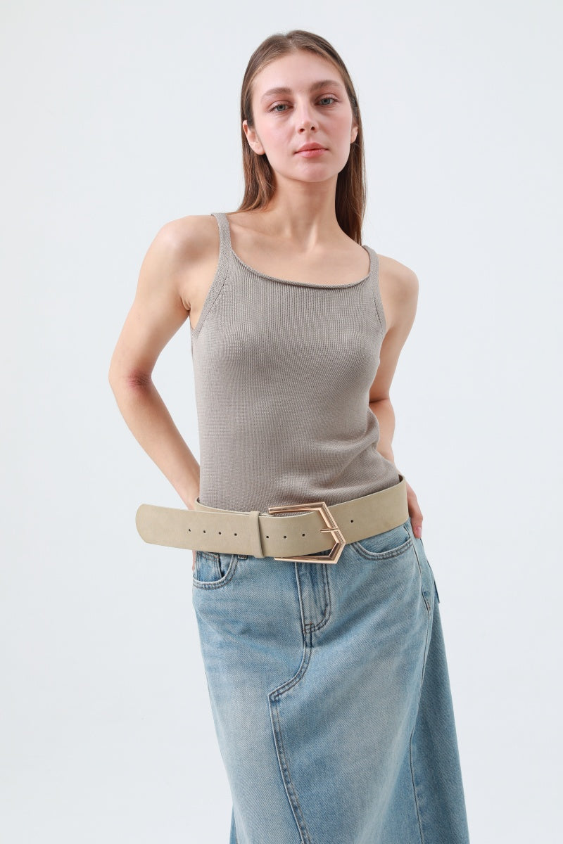 Wild West Chic: Wide Suede Belt - NeoKira Unlimited
