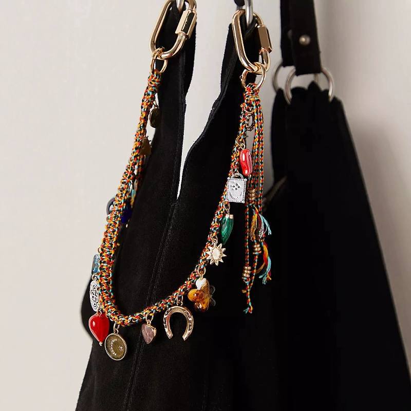 Bold Evil Eye Bag Charm Chain – Handwoven Strap for Fierce Style - NeoKira Unlimited