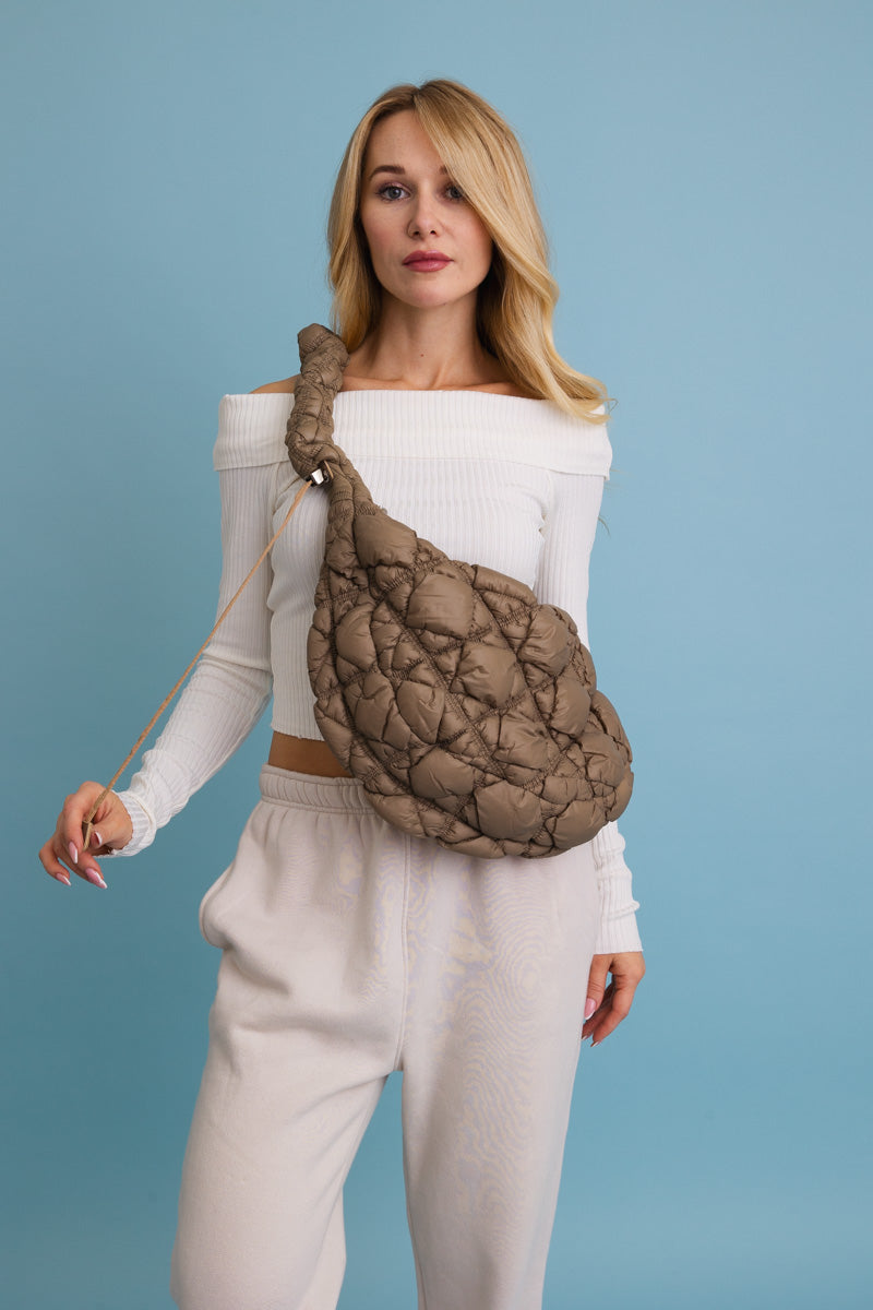 Carry All Quilted Puffer Crossbody Bag - NeoKira Unlimited