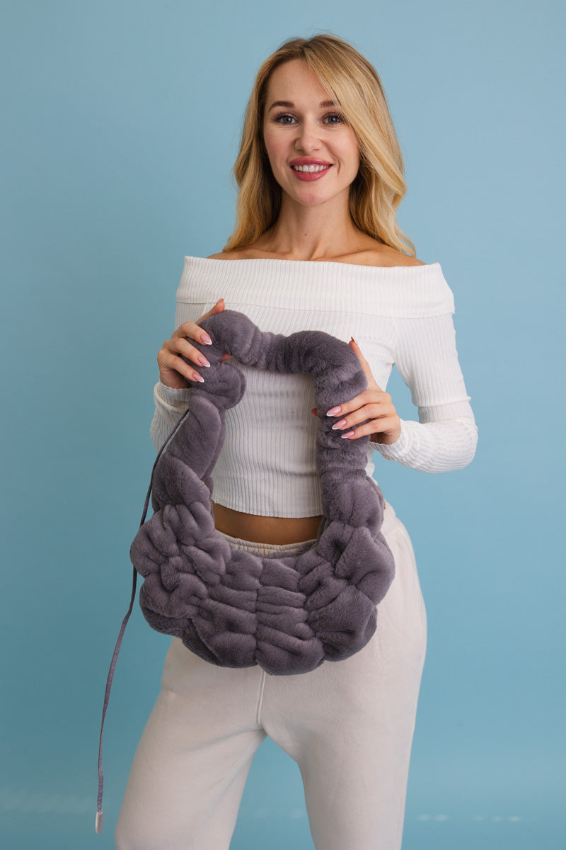 Plush Cloud Knit Cross Body Bag ☁️ - NeoKira Unlimited