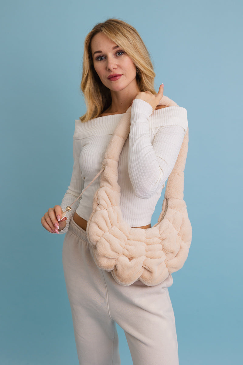 Plush Cloud Knit Cross Body Bag ☁️ - NeoKira Unlimited