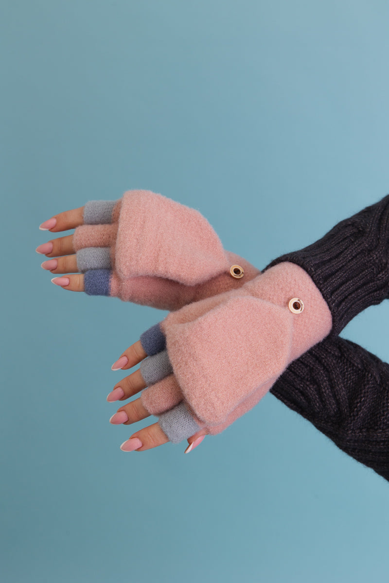 Rainbow Tip Convertible Gloves - Cute Winter Essential 🌈 - NeoKira Unlimited