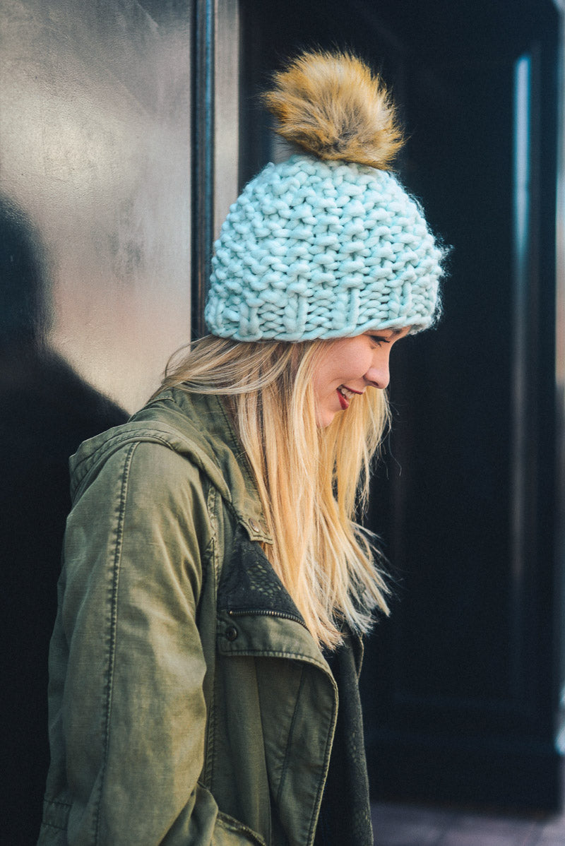 Best-Selling Oversize Chunky Pom Beanie - NeoKira Unlimited