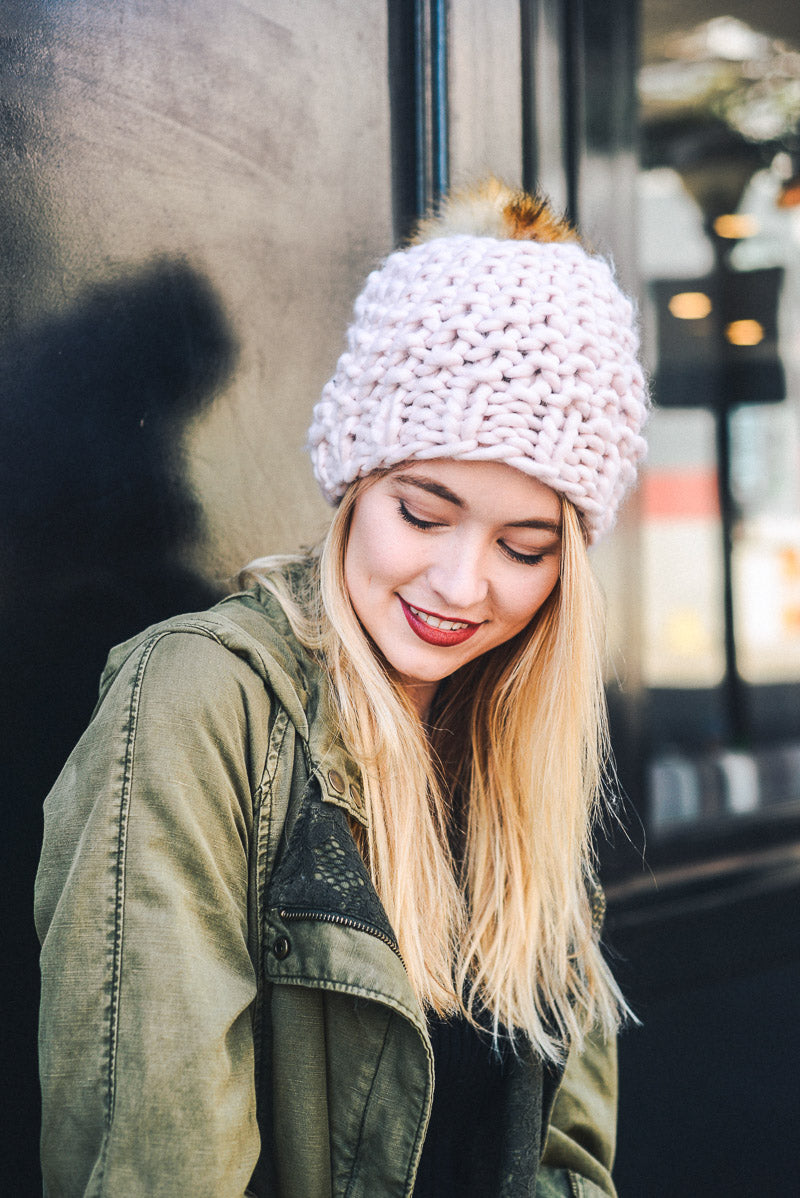 Best-Selling Oversize Chunky Pom Beanie - NeoKira Unlimited
