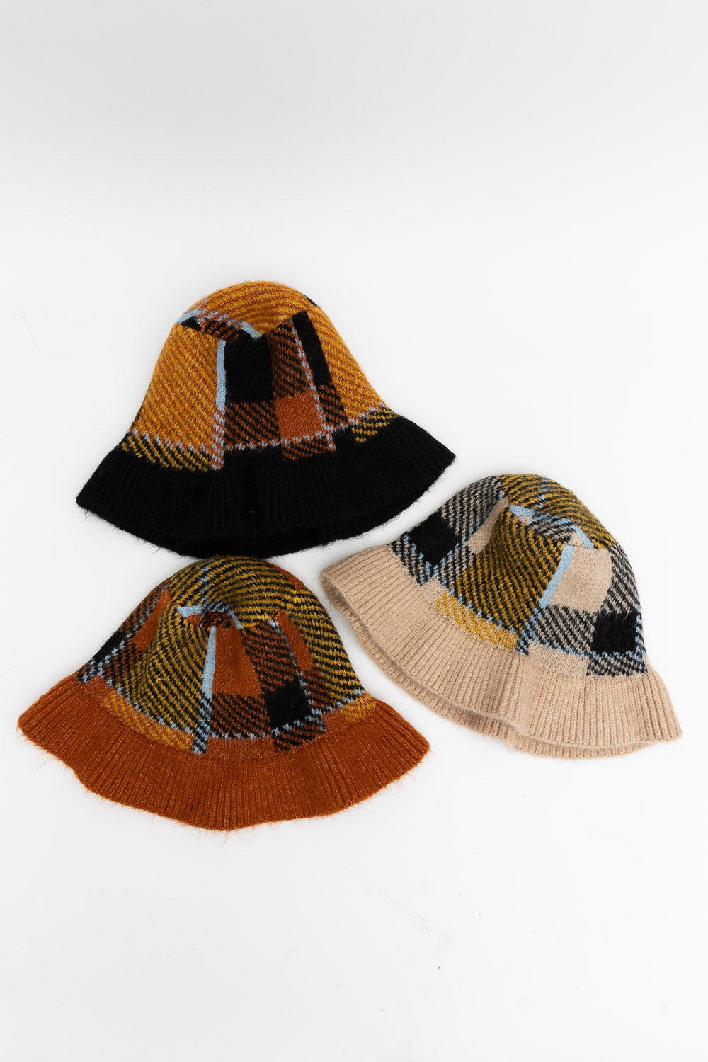 Plaid Bucket Hat Beanie Cozy Stylish Winter Look 🧶🧢 - NeoKira Unlimited