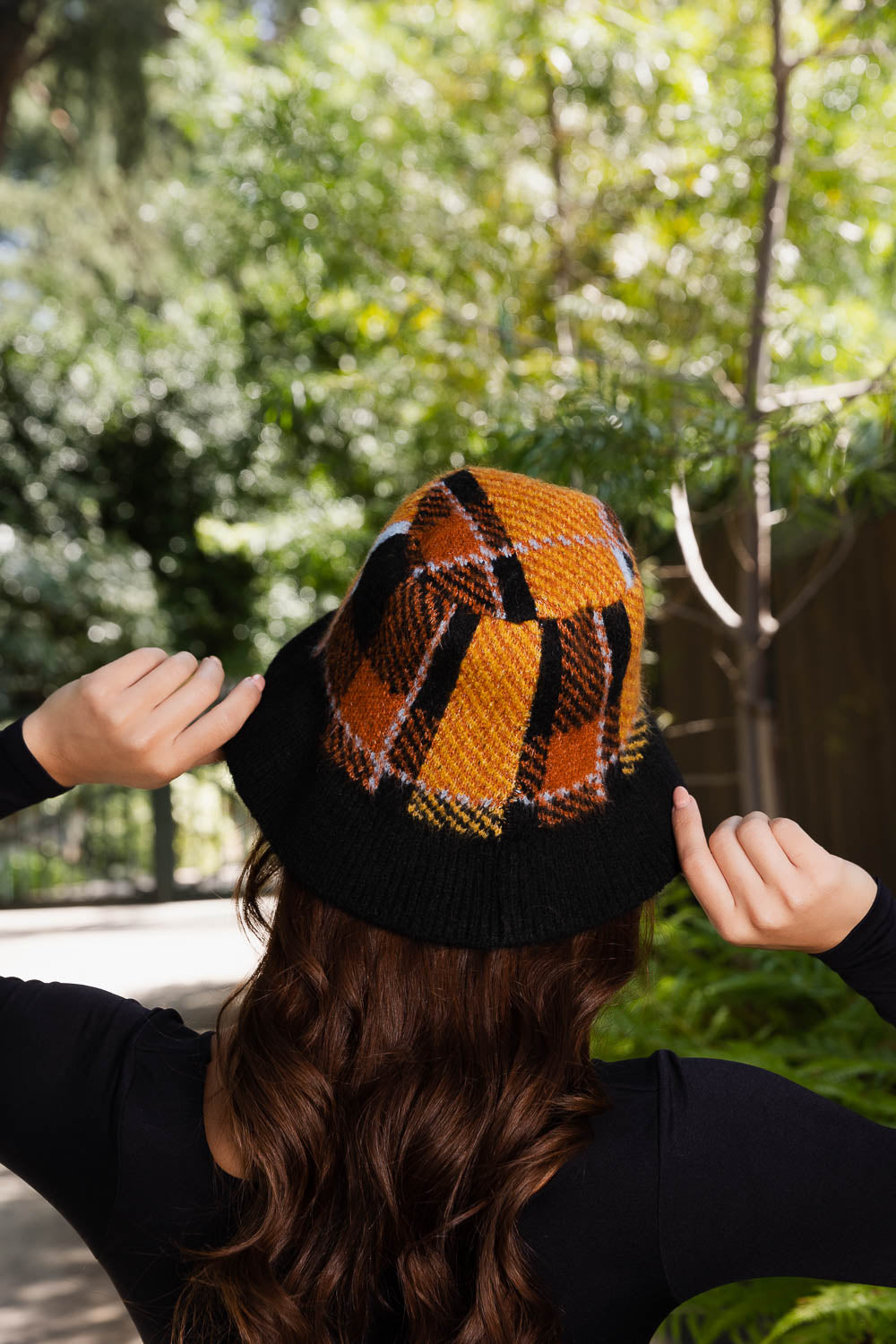 Plaid Bucket Hat Beanie Cozy Stylish Winter Look 🧶🧢 - NeoKira Unlimited