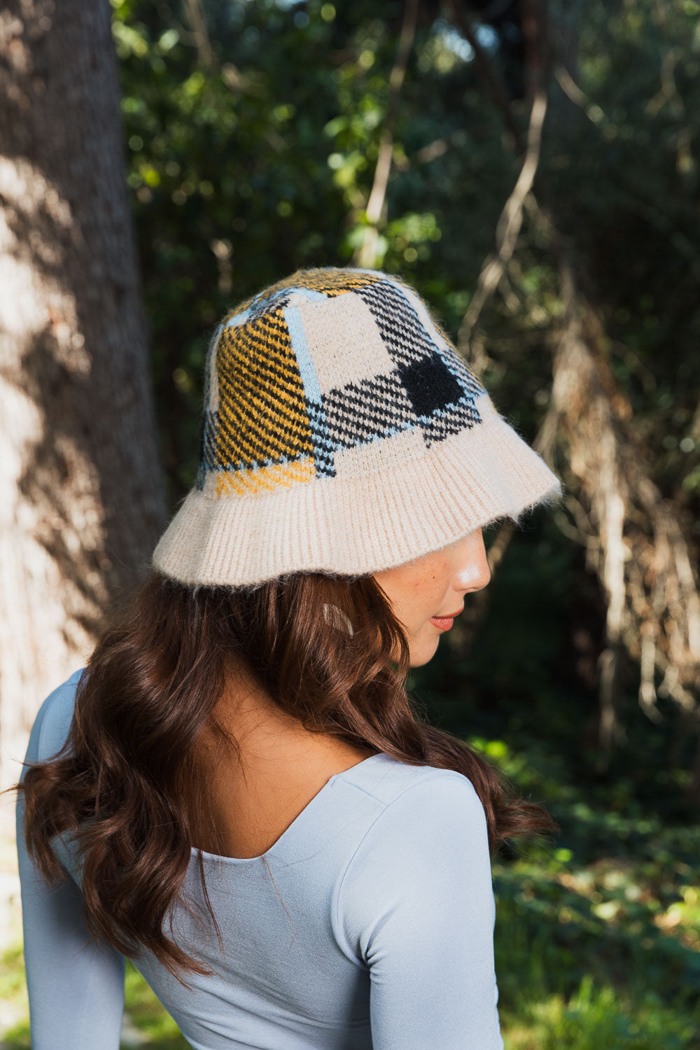 Plaid Bucket Hat Beanie Cozy Stylish Winter Look 🧶🧢 - NeoKira Unlimited