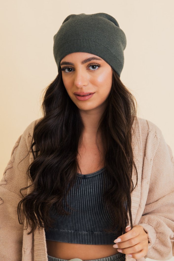 Cozy Up Trendy Chunky Knit Slouch Beanie - NeoKira Unlimited