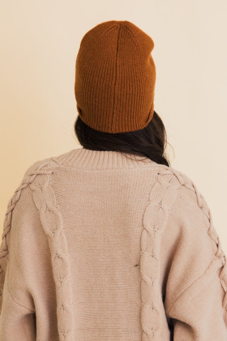 Frosty Front Fold Snuggle Ribbed Beanie - NeoKira Unlimited