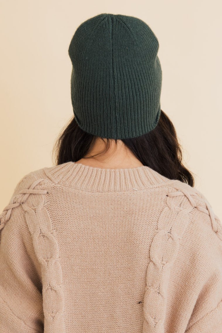 Frosty Front Fold Snuggle Ribbed Beanie - NeoKira Unlimited
