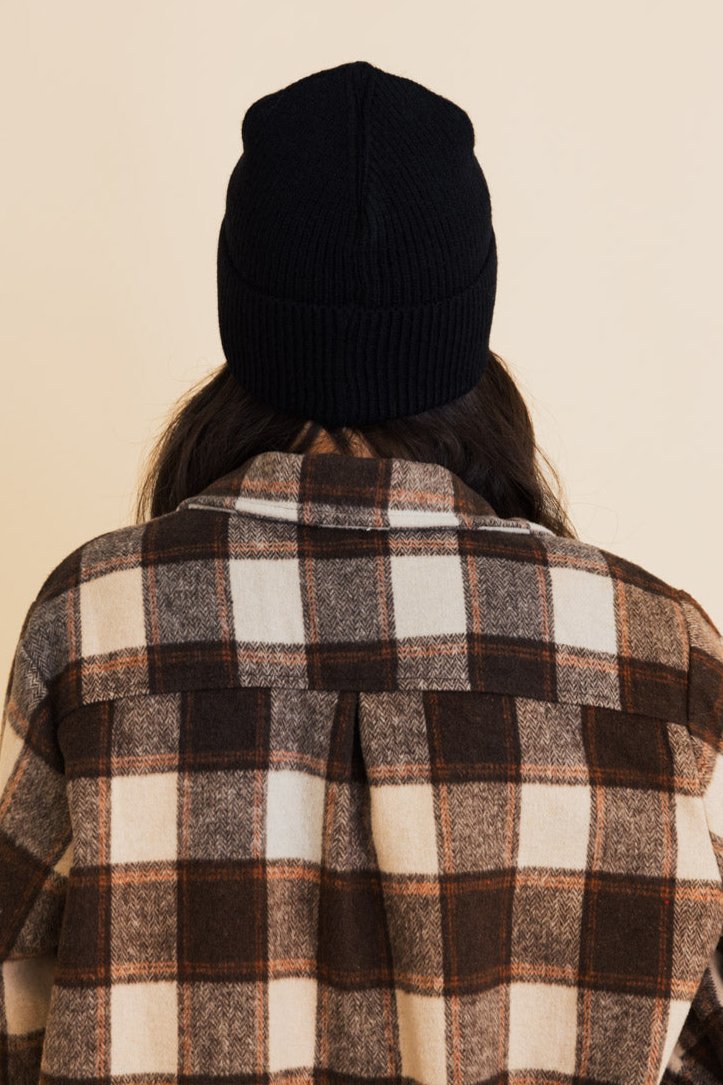 Embroidered Smiley Face Ribbed Knit Beanie - NeoKira Unlimited