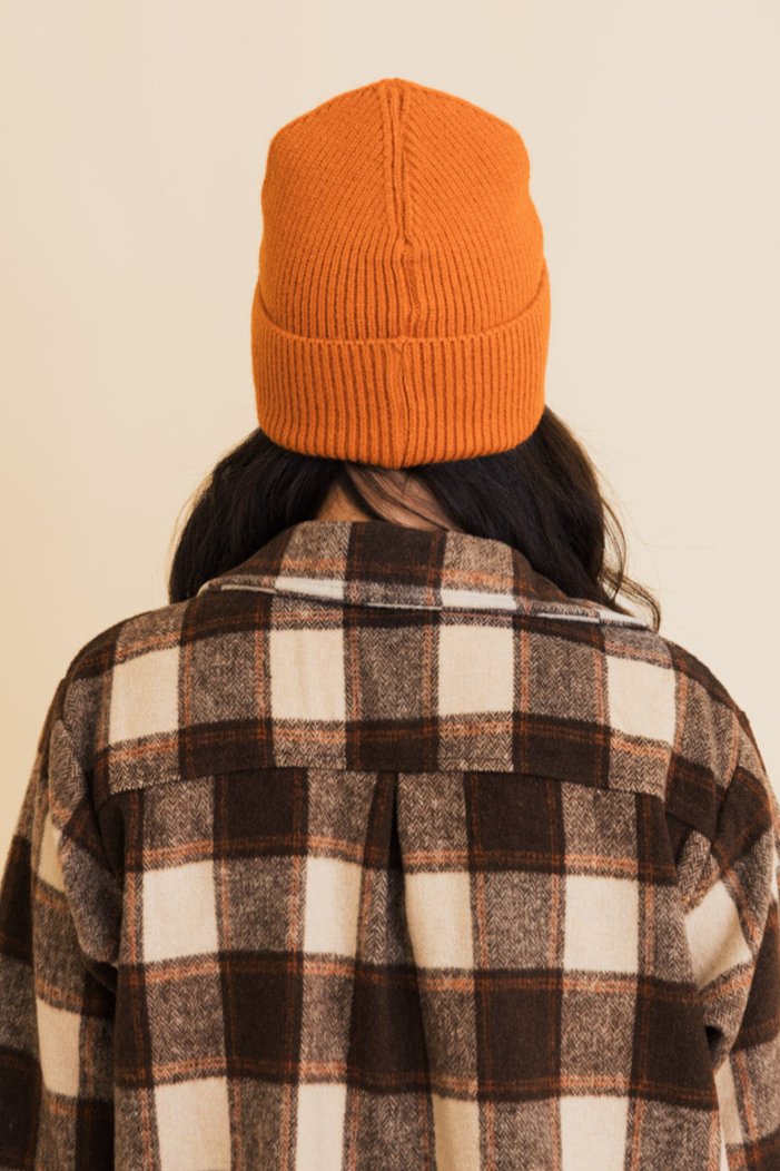 Embroidered Smiley Face Ribbed Knit Beanie - NeoKira Unlimited