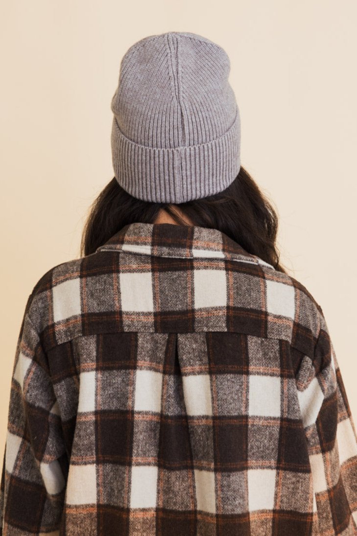 Embroidered Smiley Face Ribbed Knit Beanie - NeoKira Unlimited